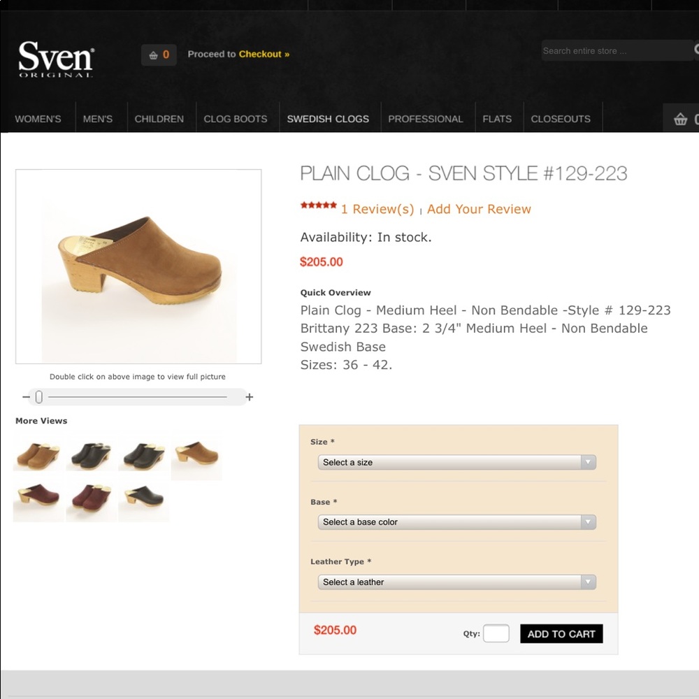 Sven brown suede clog